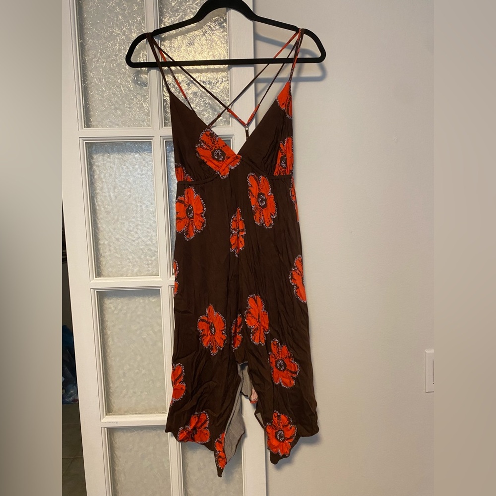 Brown Floral Sundress